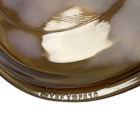 Vintage Corning Vision Pyrex Amber Brown P-81-C Replacement LID Only 6” - Picture 4 of 4